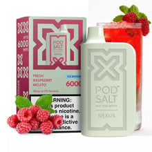 Load image into Gallery viewer, pod salt nexus fresh raspberry mojito disposable vape